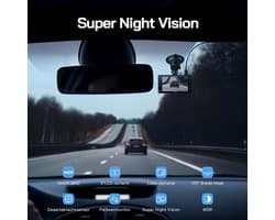SnelShoppen - Dash Cam Voor en Achter 2.5K, 3.0" LCD, Super Nachzicht, Loopopname, G-sensor, 170° Groothoek HDR, Parkeerbewaking