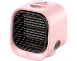 Mini airconditioner - Verdampingskoeler - Watergekoelde airconditioner - Koelventilator - USB airconditioner - Draagbare airconditioner - Koeling- Draagbare airconditioner - Draagbaar - 166*152*142 mm - 300 ml (Roze)