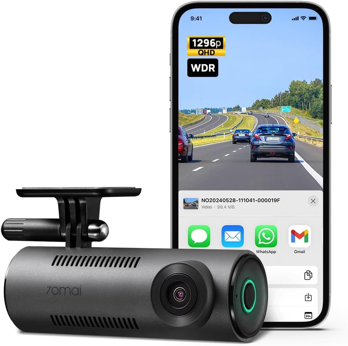 Auto Camera - Rijrecorder - Verkeersveiligheid - Hoge Resolutie Opname - 1440p QHD - Zwart — afbeelding 1