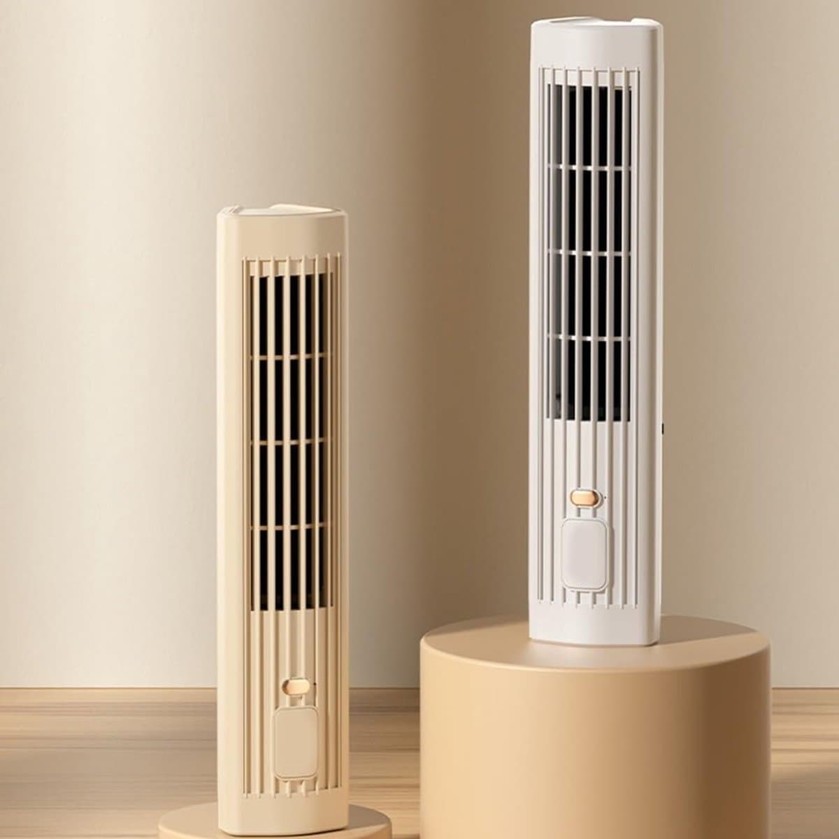 Bladeless Ventilator - Toren Ventilator - Stille Koeling - Veilige Bladloze Structuur - Compact Ontwerp - Grijs — afbeelding 1