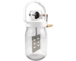 Handmixer Met Garde - Keuken Accessoire - Zelf Boter Maken - Geurloos Ontwerp - 1500 ml Capaciteit - Transparant