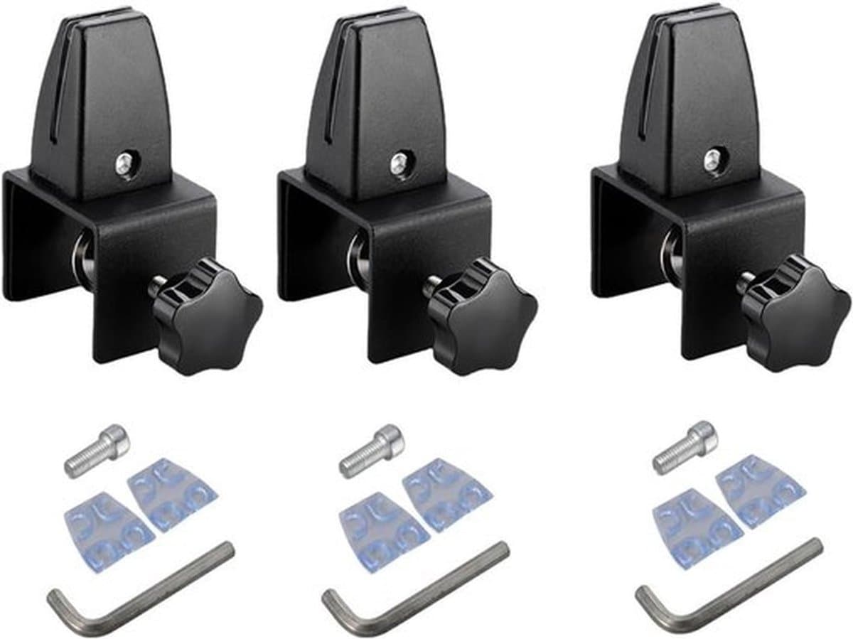 Set van 3 mobiele horizontale desktopscherm steunbeugels van duurzame aluminiumlegering voor stabiele en flexibele schermplaatsing — afbeelding 1