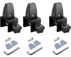 Set van 3 mobiele horizontale desktopscherm steunbeugels van duurzame aluminiumlegering voor stabiele en flexibele schermplaatsing