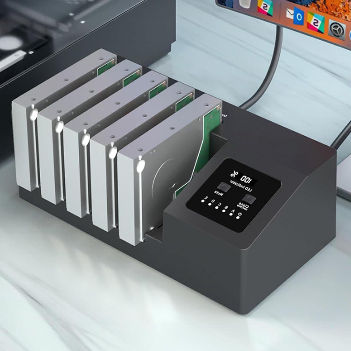 Externe Harde Schijf Dock - Harde Schijf Station - Data Opslag Klonen - Offline Klonen Functie - 120 TB Capaciteit — afbeelding 1