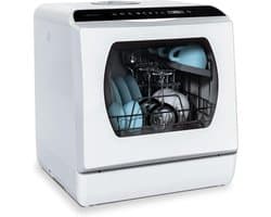 Mini vaatwasser - Tafelmodel - Snel afwassen - Wateraansluiting optioneel - 4 couverts - Wit