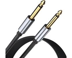 MMOBIEL Instrumentenkabel 6.35mm - Gitaarkabel - Audio Aux Jack Stereo Auxiliary Elektrische Gitaar Snoer voor Elektrische Gitaar, Toetsenbord, Mixer, Versterker, Luidspreker, Equalizer - 1,2m