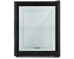 Klarstein Minibar Barmodel Koelkast - 23 Liter - glas - 23dB - Zwart - Minikoelkast - 5-15°C - voor Hotelkamer voor Kantoor - Stil Compact - Mini Fridge Kleine Koelkast Hotelkoelkast Drankkoeler Compact Koelkast