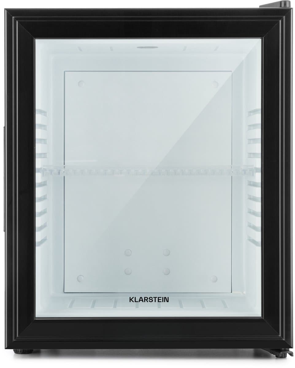 Klarstein Minibar Barmodel Koelkast - 23 Liter - glas - 0dB - Zwart - Minikoelkast - 5-15°C - voor Hotelkamer voor Kantoor - Stil Compact - Mini Fridge Kleine Koelkast Hotelkoelkast Drankkoeler Compact Koelkast — afbeelding 1