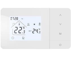 Programmeerbare Thermostaat voor Gasketel - Wandthermostaat met Handmatige Bedieningen en Batterij - 2 Draad Thermostaat