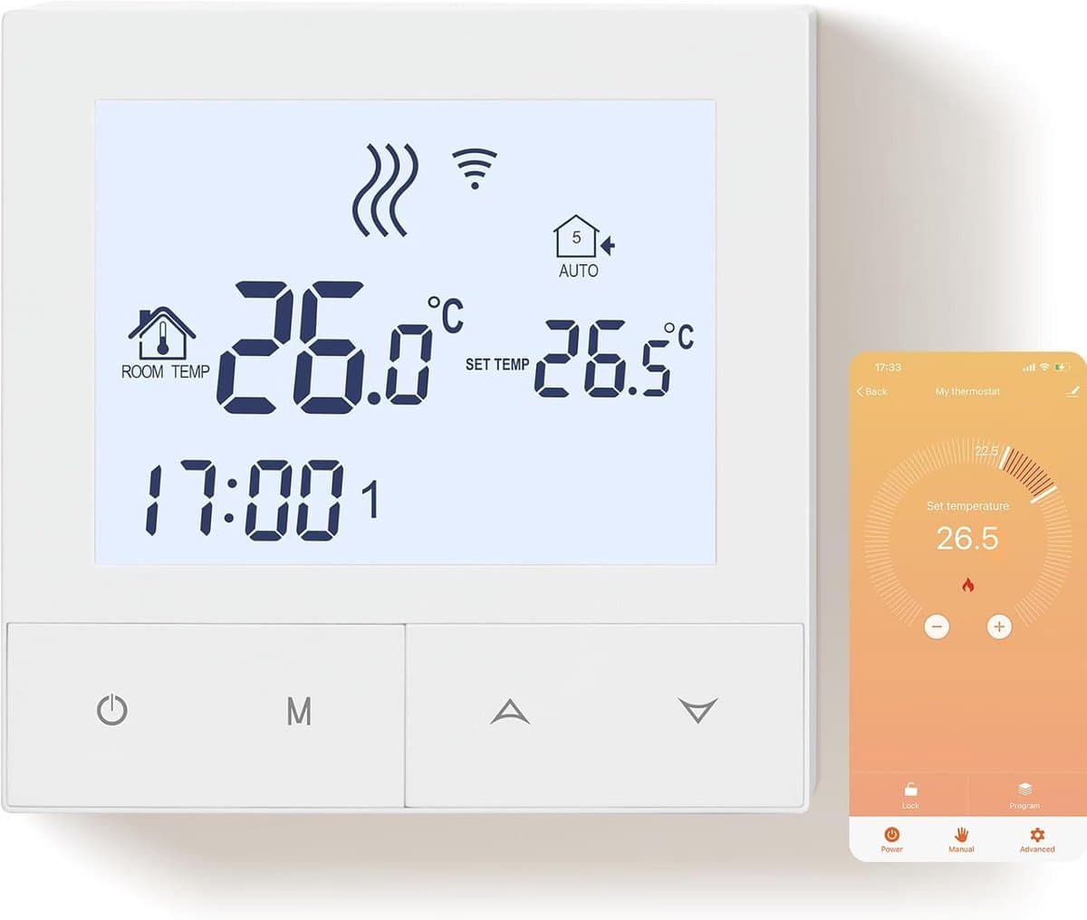 Slimme Wifi Thermostaat voor Elektrische en Water Vloerverwarming met Spraakbesturing — afbeelding 1