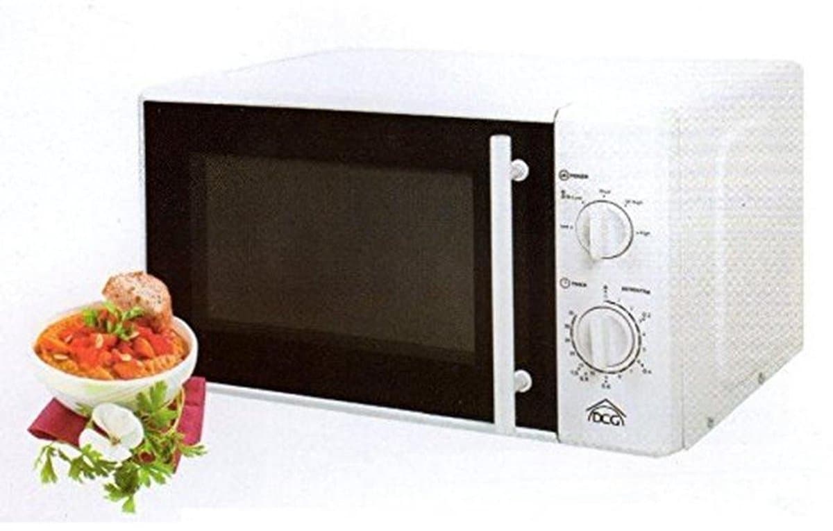 Magnetron 20 liter met grill, 1000 W, 35 minuten timer, ontdooioptie, wit — afbeelding 1