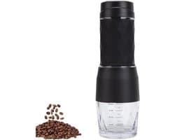 Cosensi - Draagbaar Koffiezetapparaat voor Buiten - Mini-espressoapparaat - Handperskoffiemachines - Compatibel met Capsules en Gemalen Koffie - Zwart