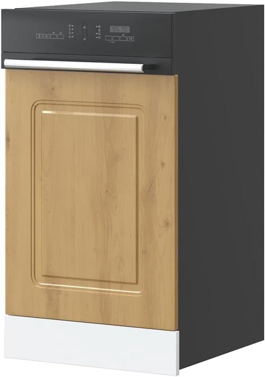 Vaatwasserpaneel - Frontplaat Keuken - Keuken Integratie - Robuust Houtmateriaal - 45 x 1.5 x 67 cm - Eiken Ambachtelijk — afbeelding 1