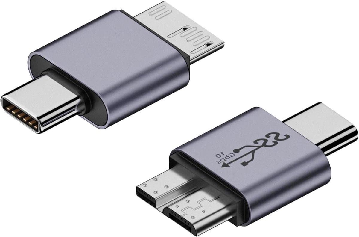 USB C naar Micro B Adapter - Externe Harde Schijf Adapter - Bestanden Overzetten - 10 Gbps Snelheid — afbeelding 1