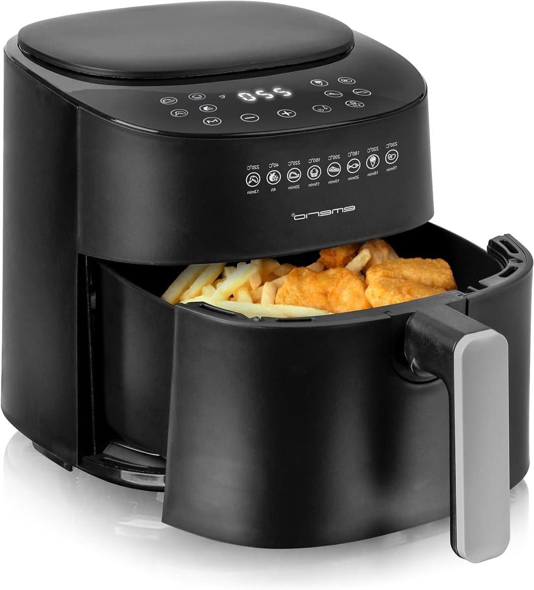 Digitale Heteluchtfriteuse - Airfryer XL - Gezond Frituren - 8 Programma's - 45 Liter - Mat Zwart — afbeelding 1