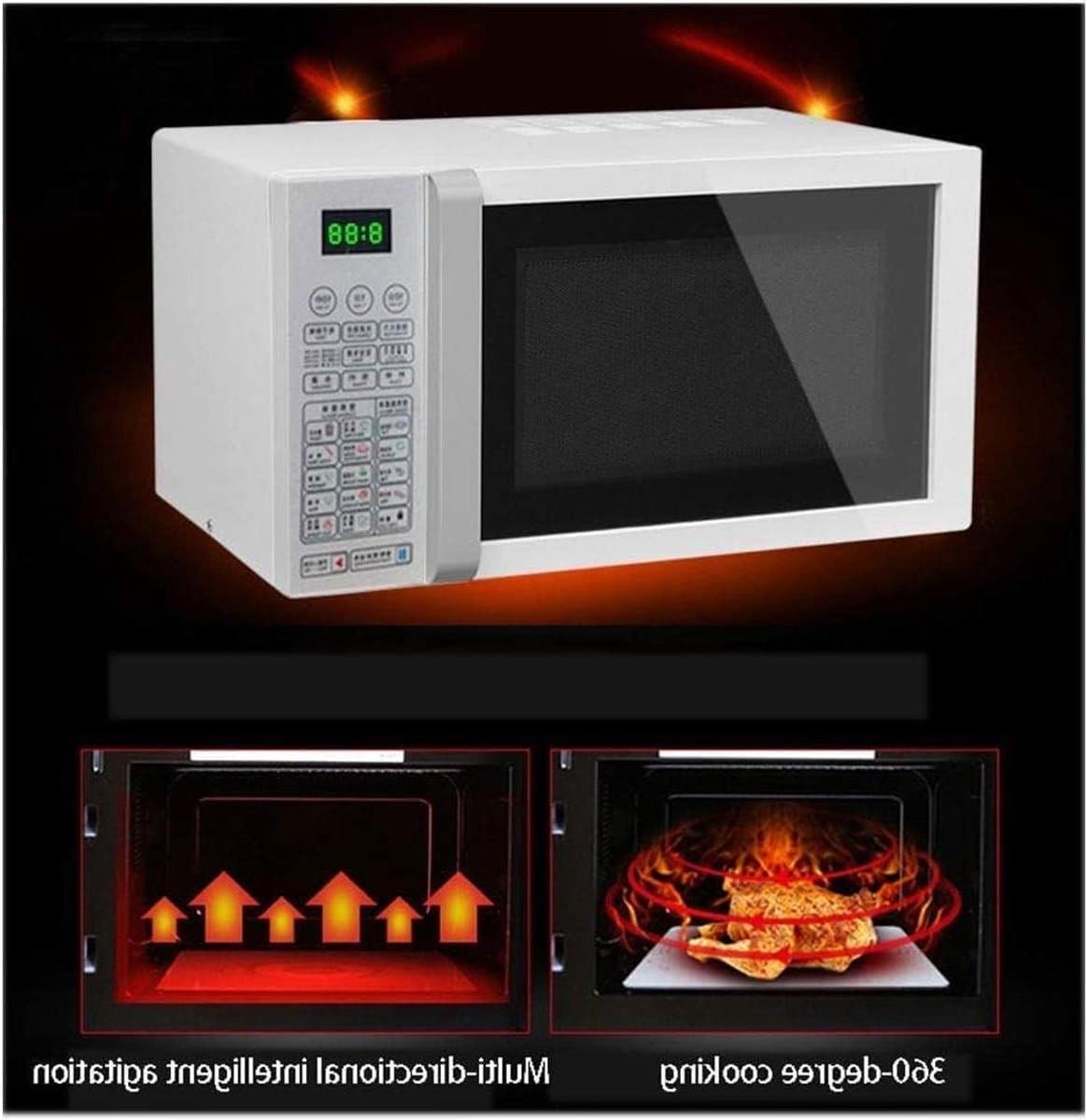 Magnetron Oven - Keuken Apparaat - Snel Eten Bereiden - Digitale Display - 23 Liter Capaciteit - Zilver — afbeelding 1