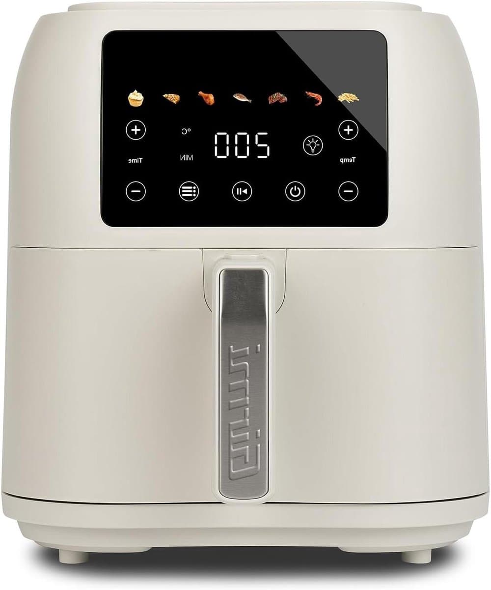 Heteluchtfriteuse - Airfryer XXL - Gezond Koken - Digitaal display - 8 Liter - Matgrijs — afbeelding 1