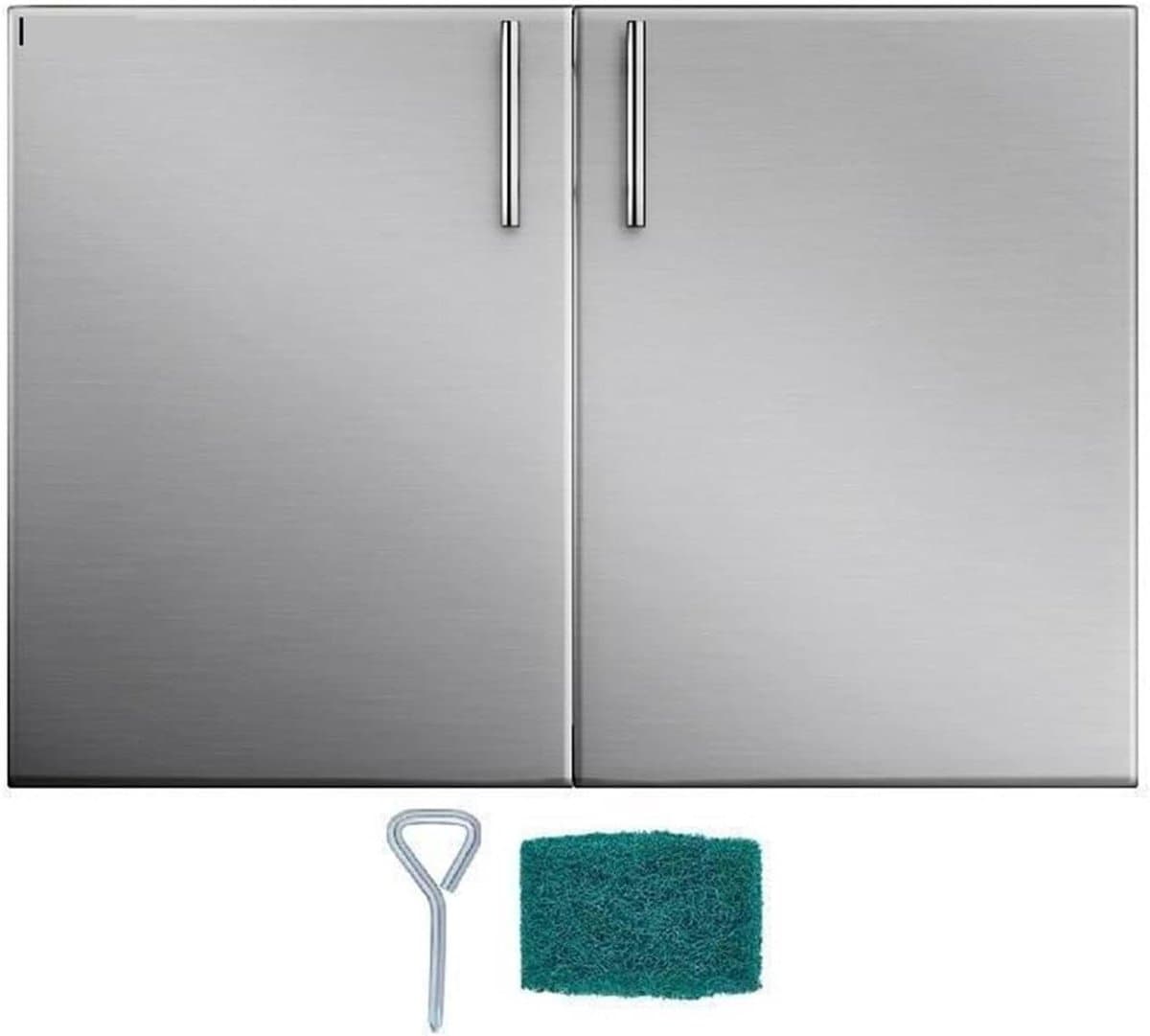 Toegangsdeur Buitenkeuken - Kastdeur Roestvrijstaal - Opslag Buiten - Waterdicht Oliebestendig - 36x23 Inch - Zilver — afbeelding 1