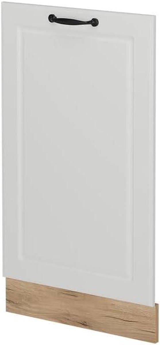 Vaatwasserfrontpaneel - Keukenfront - Keuken Integratie - Stijlvol R-Line Design - 45 cm Breed - Wit Landhuis — afbeelding 1