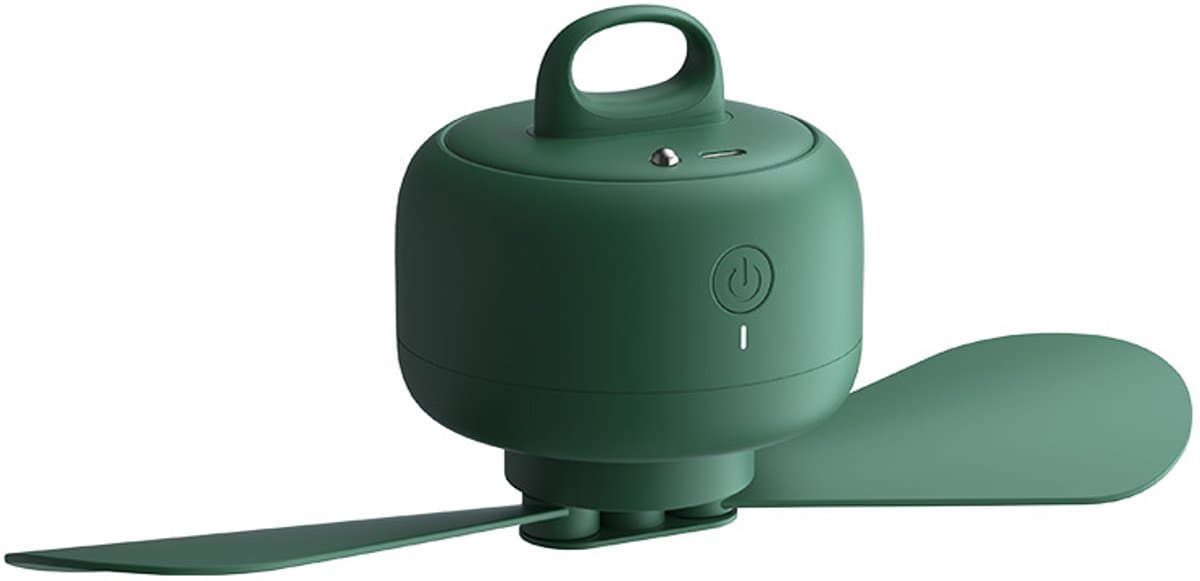 Camping Ventilator 8000mAh Batterij, USB Oplaadbaar, Afstandsbediening, Afneembare Bladen, Haak, Timer, 4 Snelheden, Buiten, Blauw — afbeelding 1
