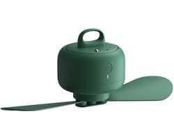 Camping Ventilator 8000mAh Batterij, USB Oplaadbaar, Afstandsbediening, Afneembare Bladen, Haak, Timer, 4 Snelheden, Buiten, Blauw