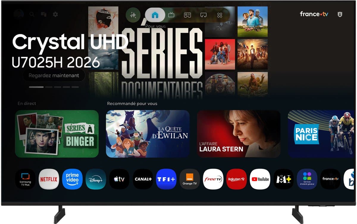 Samsung 75 inch U7025H 4K Crystal UHD Smart TV (2026) – TU75U7025HUXXC — afbeelding 1