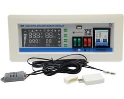 Digitale Regelaar - Thermostaat Vochtsensor - Incubator Controle - Automatische Aanpassing - 10x30x13 cm - Zwart
