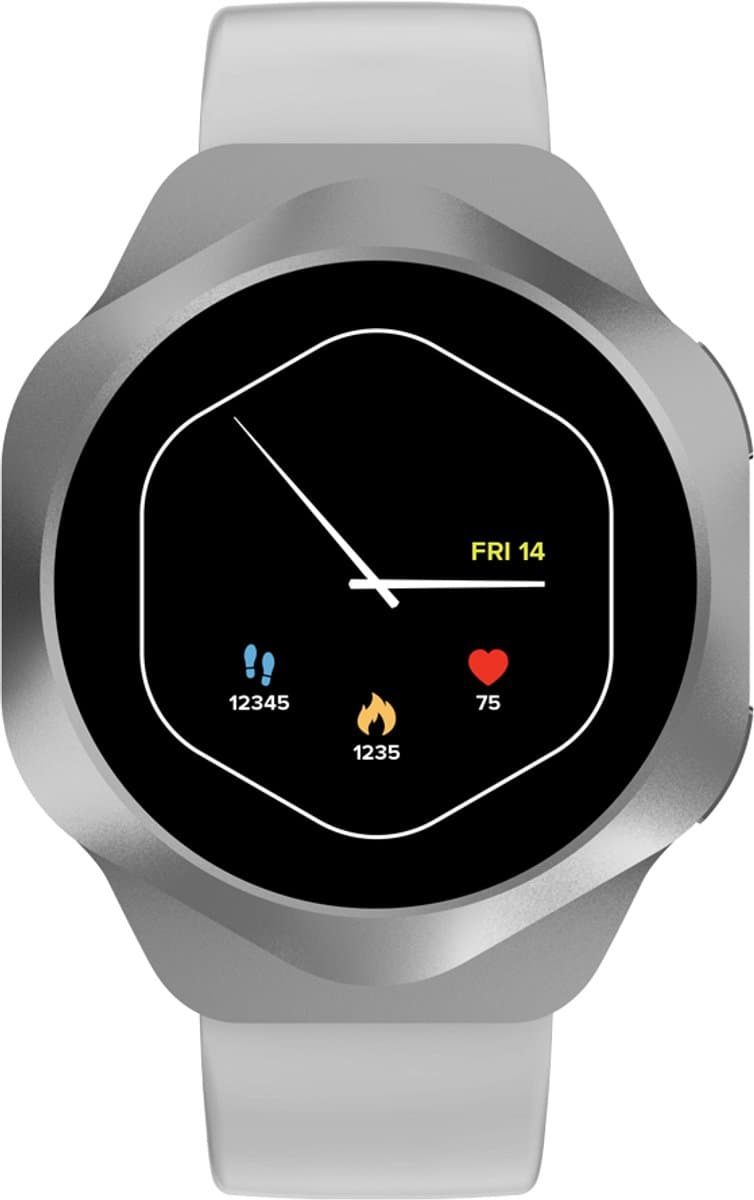 Canyon Hexagon 88 - Smartwatch - Bluetooth Gesprekken - AMOLED Scherm - Zilver — afbeelding 1