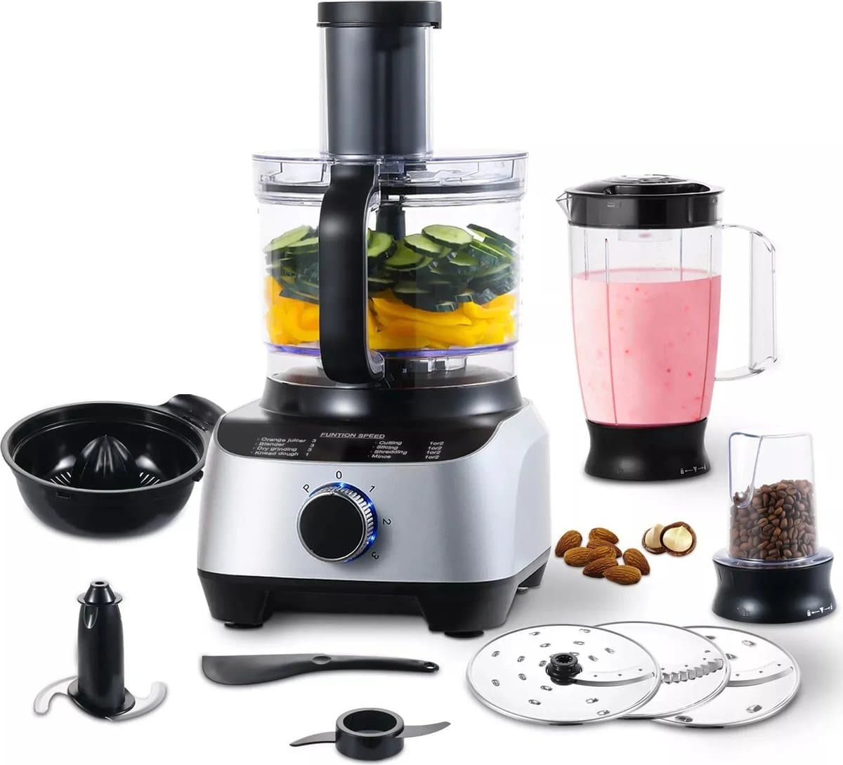 Keukenmachine - 11 in 1 - Multifunctionele Keukenmixer - Sinaasappelpers - Bonenmaler - 1300W — afbeelding 1