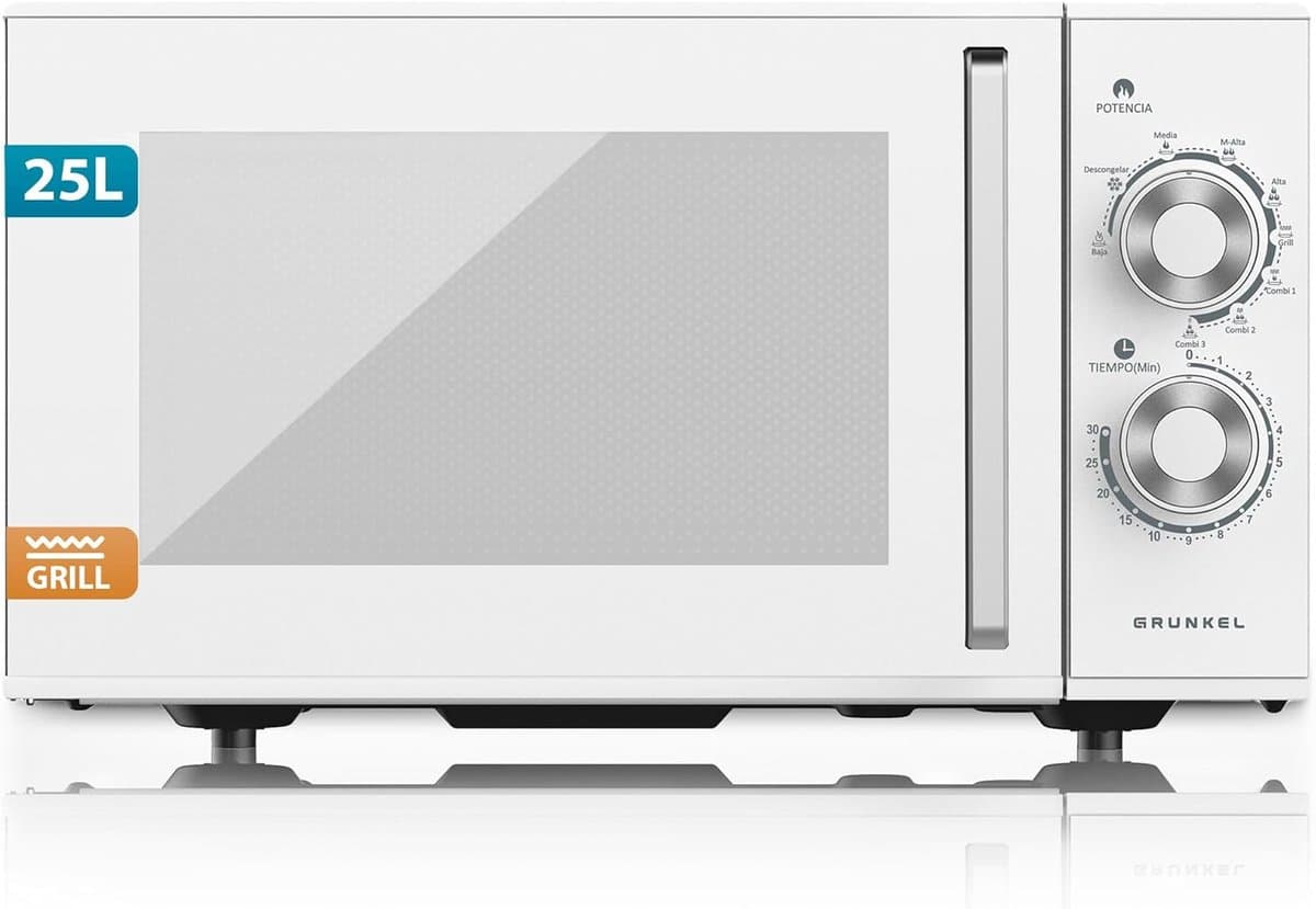 Combimagnetron - Keukenapparaat - Snel Koken - Met Grill Functie - 25 Liter - Wit — afbeelding 1
