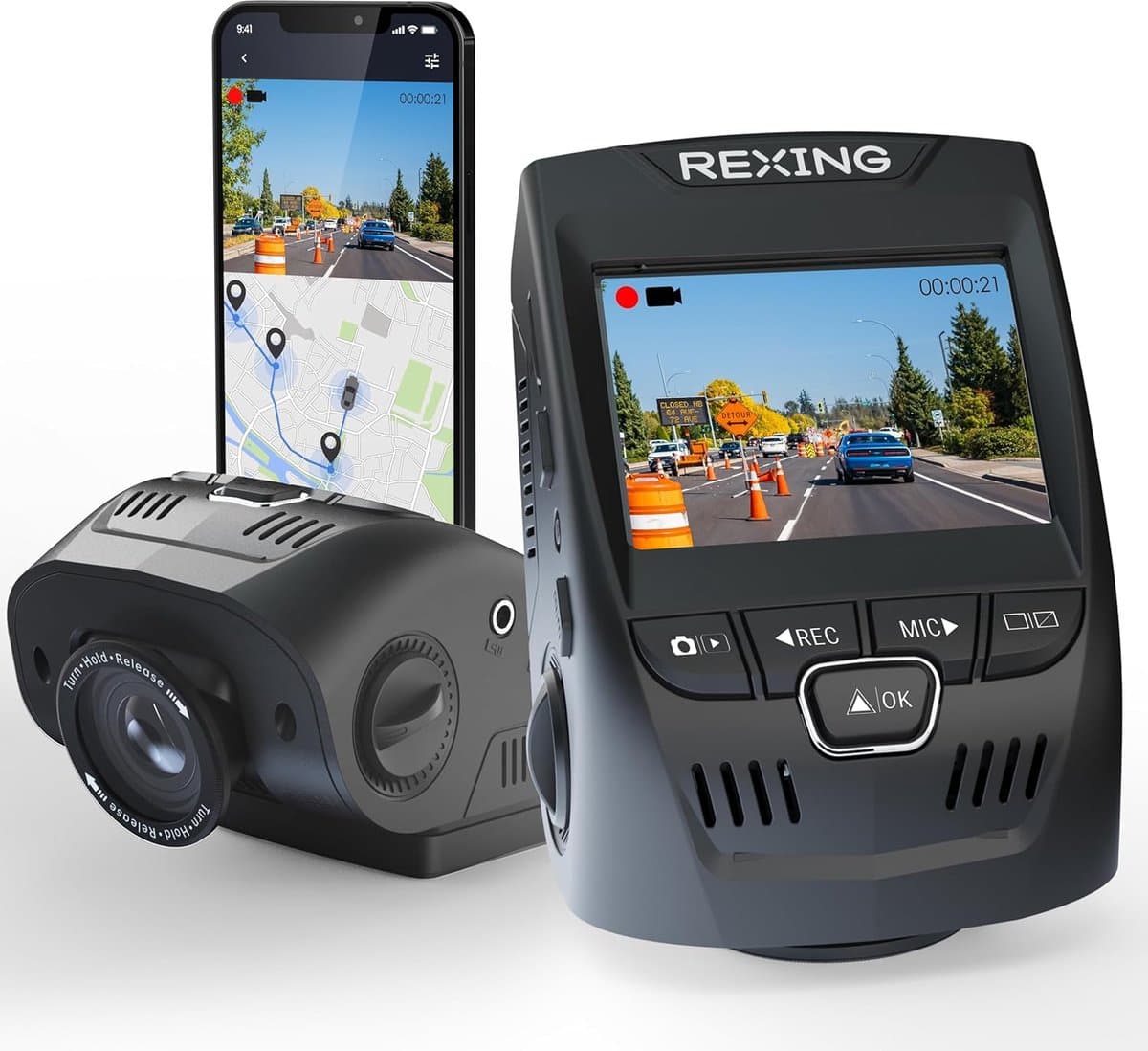 4K Dashcam Auto met GPS, WiFi en 170° Groothoek - Inclusief G-sensor en Opname in Lus — afbeelding 1