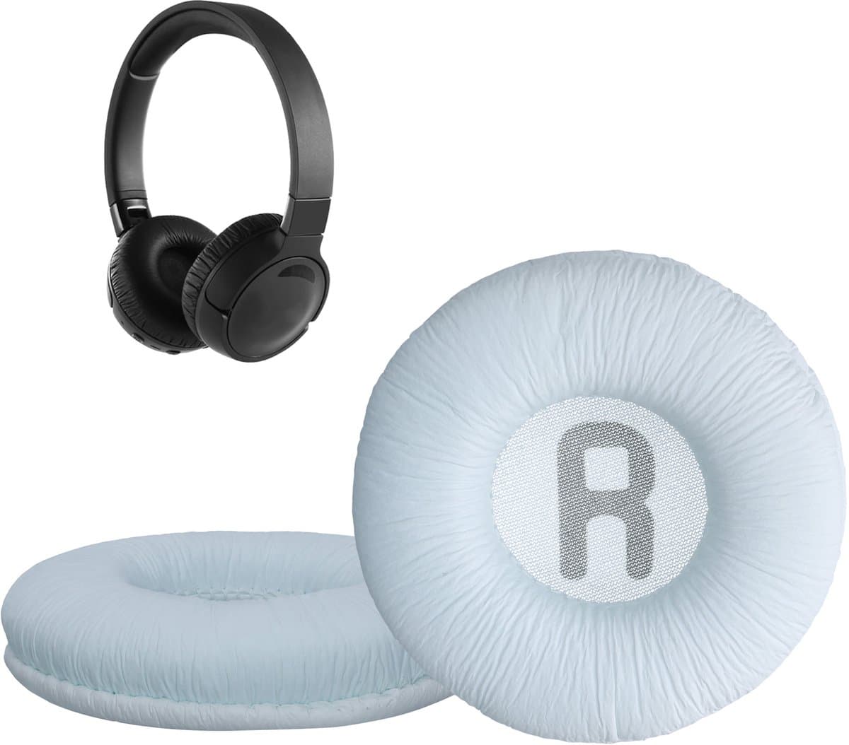 kwmobile 2x oorkussens geschikt voor JBL Tune 600 / 500BT / 510BT / 520BT / 450 - Earpads voor koptelefoon in wit — afbeelding 1