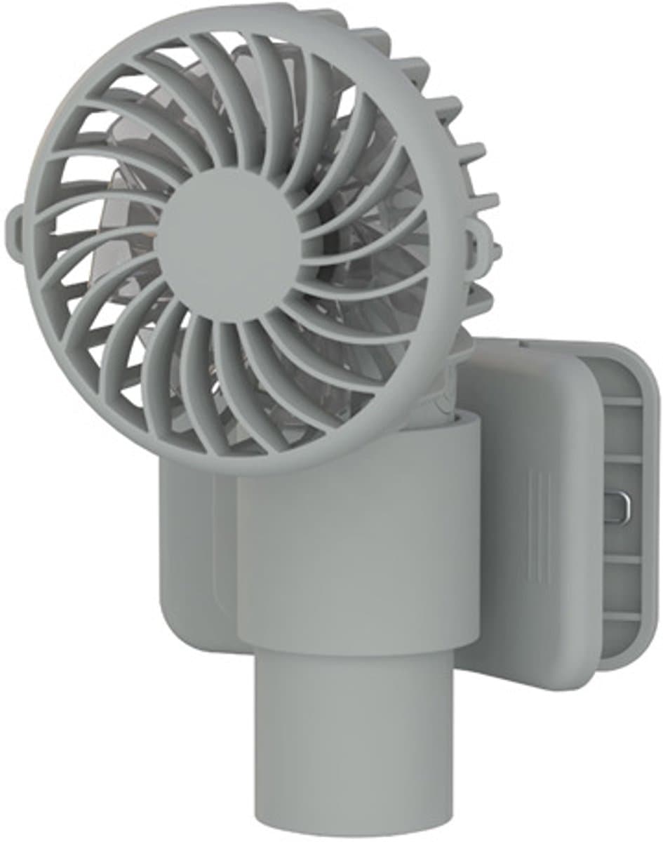 Handventilator - Mini Ventilator - Draagbare Ventilator - 3 Standen - Borstelloze Motor - 7 Bladen - 1-3 Uur Gebruiksduur - Donkergrijs — afbeelding 1