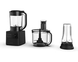 Klarstein Keukenmachine Velaire met mixer – 1200 W multifunctionele keukenmachine, 2-liter kom, 1,75-liter mixer, 6 programma's en snelheden, sapcentrifuge en vleesmolen opzetstukken - 1,75L - voor Keuken - Knetmaschine - Rührmaschine
