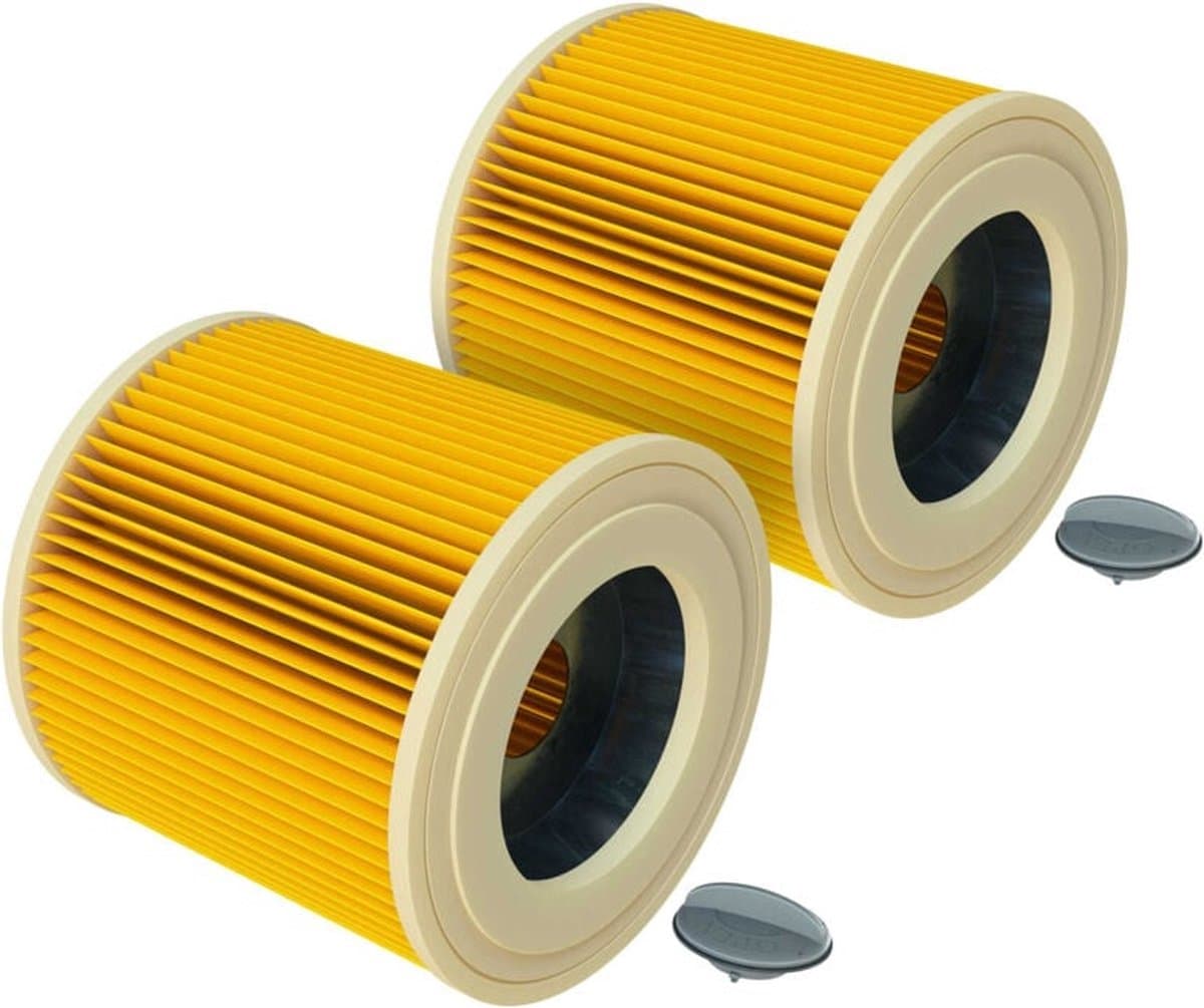 2 Filters Geschikt Voor KäRcher Wd3 Wd2 Wd1 En A Series - Cartridgefilter - Patroonfilter - Geschikt Voor KäRcher Accessoires - Voor Mensen Met Allergie Voor Fijnstof / Geuren - Vervanging van origineel 6.414-552.0 — afbeelding 1