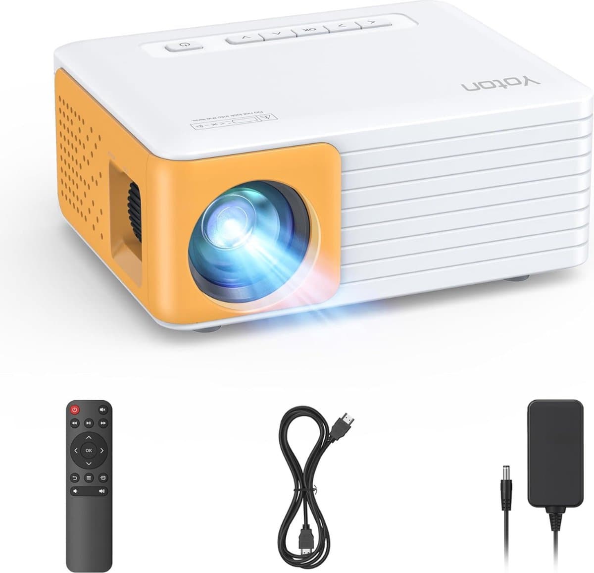 Synergy - Mini Beamer - Input tot Full HD 1080P - Projector - Mini Projector - HDMI - USB - Wit - Smartphone - Draagbaar - Ingebouwde speaker — afbeelding 1