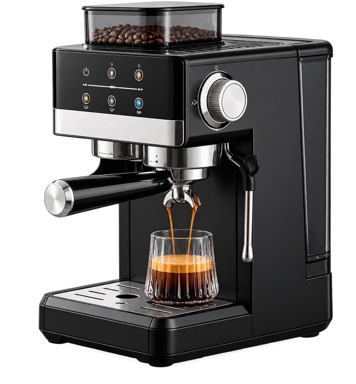 D&J Espressomachine - Espresso apparaat - Espressomachine met Geïntegreerde Koffiemolen - Bonenmaler - Groot Touchscreen — afbeelding 1
