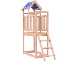 Speeltoren voor de tuin van massief douglasiahout, klimtoren met accessoires, outdoor speelplaats voor kinderen, 52,5 x 110,5 x 215 cm