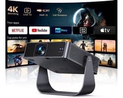 Beamer Mini-Beamer 4K - 1080p Full HD Resolutie - LCD - WiFi6 Bluetooth - Thuisbioscoop Projector