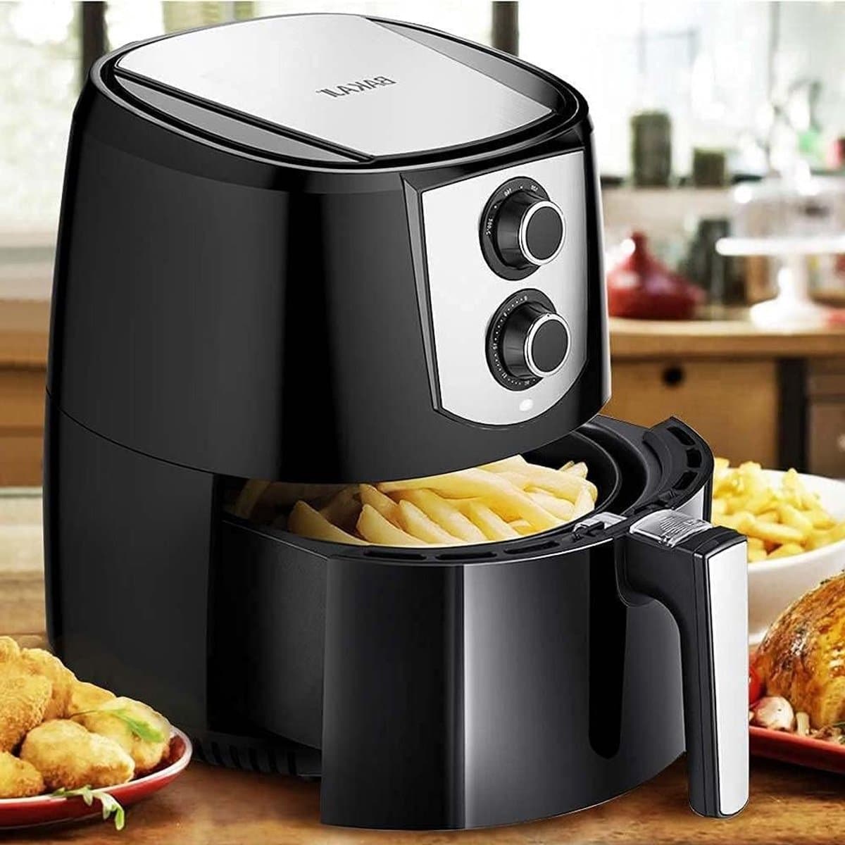 Heteluchtfriteuse - Airfryer Frituurpan - Gezond Frituren - 360 Graden Luchtcirculatie - 52 Liter - Zwart — afbeelding 1