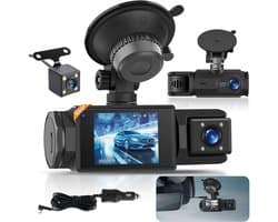 Dash Cam - Full HD - Drie-kanaals Opname - Nachtzicht - Voor Auto's