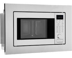 2in1 inbouw magnetron | met grill | 20 liter | 8 automatische programma's | ontdooifunctie | grillrooster en draaiplateau (Ø 24.5 cm) | 800 watt | roestvrij staal | MWG 2215 EB
