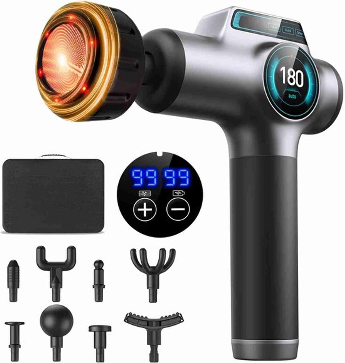 Massagepistool, hoogwaardige percussiemassage voor spierontspanning, professioneel deep tissue massagepistool en handig verwarmd spiermassagepistool voor volledige lichaamsontspanning — afbeelding 1