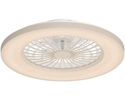 Ledvion - Plafondventilator met LED Verlichting - 49 cm - Dimbaar - Zomer & Winterstand - Afstandsbediening - Beige
