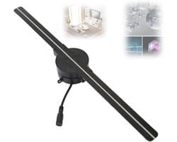 3D 16,5 Inch LED-hologramventilator, 224 Lichtkralen 3D-advertentiespeler met Hoge Resolutie Ondersteunt Holografische Projectie voor Thuisreclame (EU-stekker)