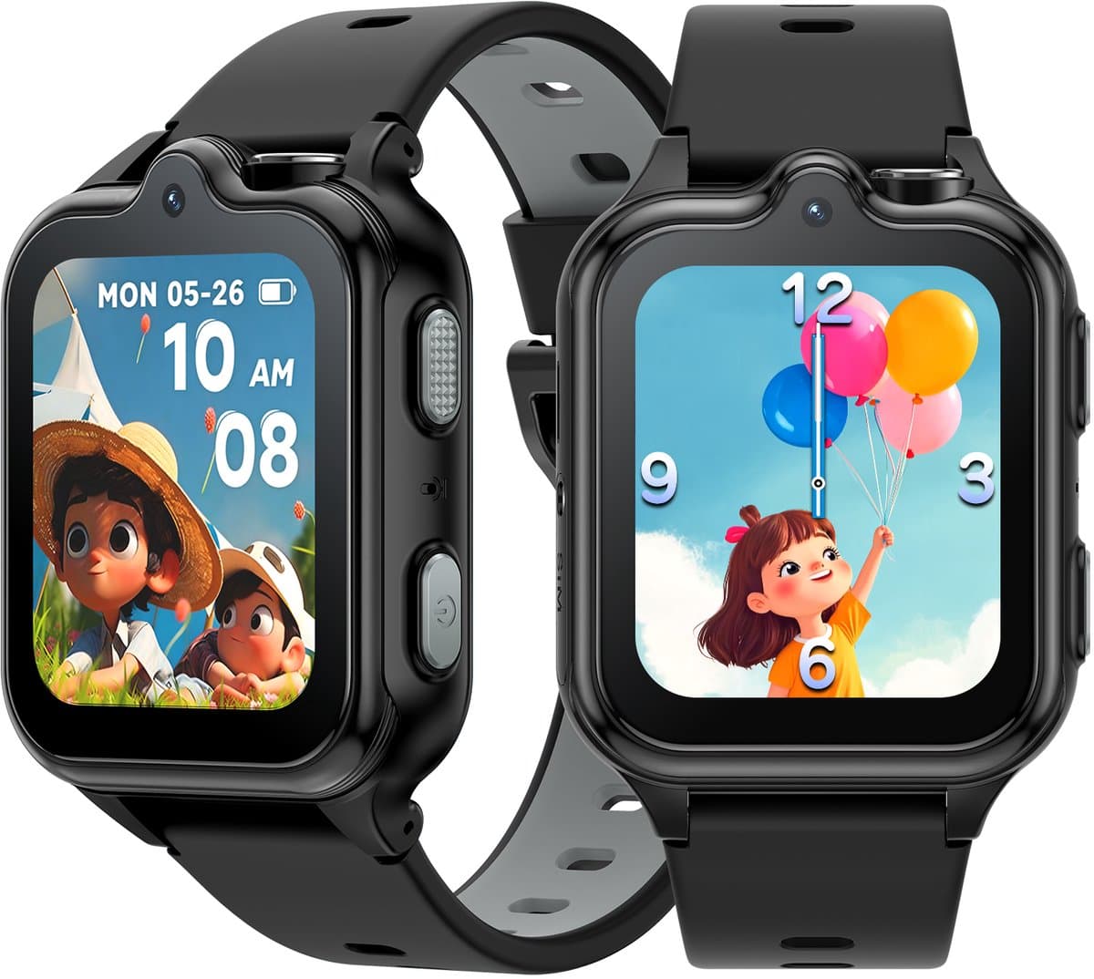 DOOGEE Anyscene S3 4G - GPS Horloge Kind - Smartwatch Kinderen - Video oproepen - Android OS - 1,72" inch HD Scherm - 2GB+16G - 900mAh - GPS/LBS/WiFi Locatie - Hartslag & Bloeddruk Monitor - IP68 Waterdicht - Geschikt voor iPhone en Android - Zwart — afbeelding 1