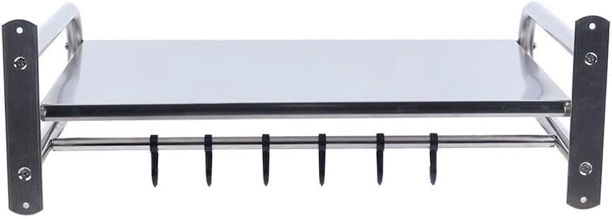 Magnetronhouder Wandmontage - Magnetron Plank - Keuken Opbergen - Roestvrij Staal - 53 x 38 x 18 cm - Zilver — afbeelding 1