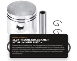 Dailygoods - Elektrische Grasmaaier Kit - Aluminium Piston - Eenvoudige Installatie - 40mm - Vervanging voor 43CC Motoren - Geschikt voor CG430 TL43