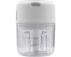 Elektrische Voedselsnijder - Mini Keukenmachine - Snel Ingrediënten Hakken - Draadloos USB Opladen - 250ML Capaciteit - Wit