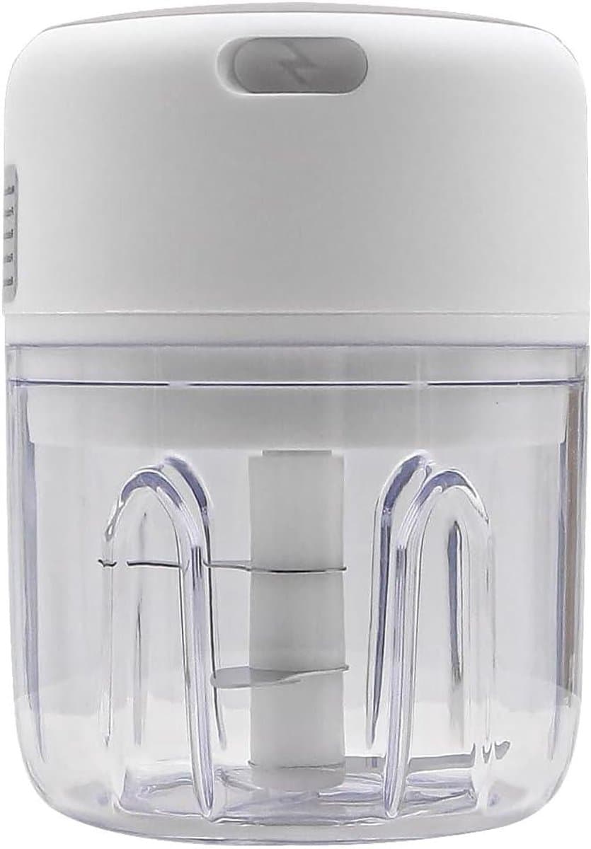 Elektrische Voedselsnijder - Mini Keukenmachine - Snel Ingrediënten Hakken - Draadloos USB Opladen - 250ML Capaciteit - Wit — afbeelding 1